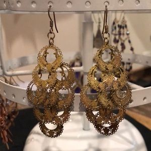 Gold dangle earrings